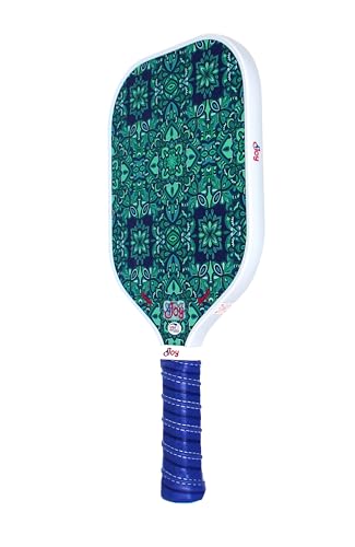 4Joy AMP4 Pickleball Paddle – T700 Carbon Fiber, Lightweight 7.5 oz, Wide Face for Control, 14mm Core, Beginner to Low-Intermediate - USAP Approved - style: Green Forest