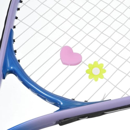 Tennis Racket Vibration Dampener Soft Silicone Racket Shock Absorber for Tennis Racquet String - Heart Shaped - color: Navy Blue