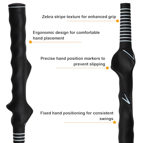 Singelila 1Pcs Right-Hand Golf Training Grip, Golf Swing Trainer Practice Aid for Grip Alignment & Muscle Memory, Golf Accessories for Beginners