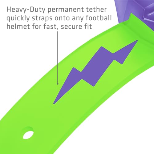 Shock Doctor Bolt Lipguard, Adult Mouth Guard Football with Strap. Mouthguard One Size Fits All - color: Trans Purple/Shock Green