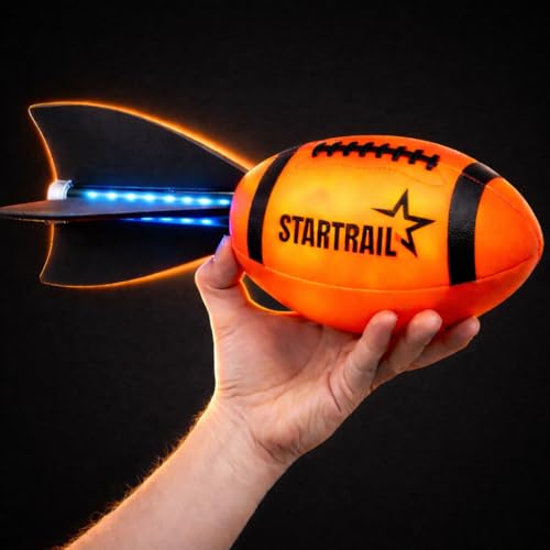 Glow in The Dark Football | Rechargeable Ultra-Bright LED Light-Up Football for Kids & Teens Ages 6+ | Outdoor Fun for Evening Play, Camping & Beach Games