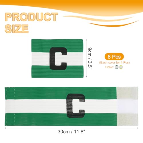 MECCANIXITY Soccer Captain Armband, Captain Arm Bands for Soccer Elastic Captain C Arm Band Sports Captain Armbands for Football Team Training Youth & Adult - color: Green/Yellow