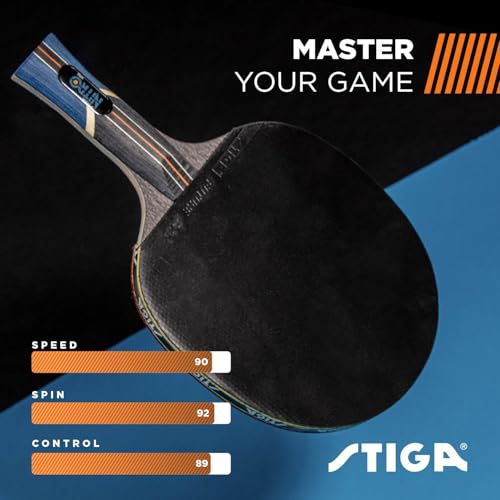 STIGA Ping Pong Paddles - 2mm Tournament-Approved Sponge - Flared Handle for Enhanced Control - Competitive Table Tennis Racket for Family Fun - Multiple Styles & Performance Levels Available - style: Nitro