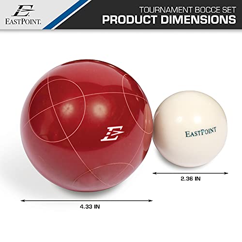 Eastpoint Sports Resin Bocce Ball Set- Features Deluxe Carry Case and All Accessories; Outdoor Fun for Kids, Teens and Adults