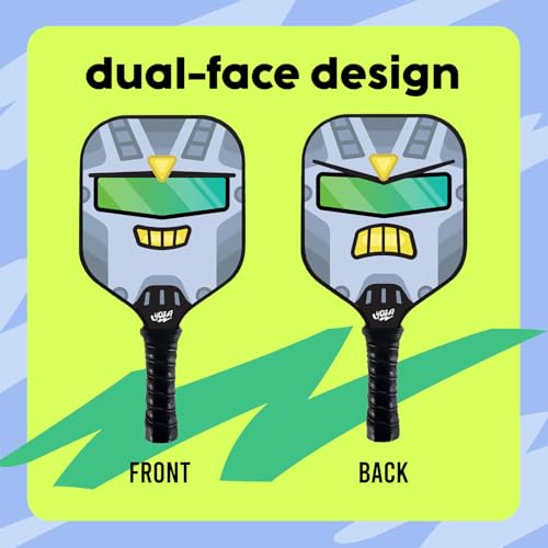 Kids Pickleball Paddle Set of 2 - Includes 2 Pickleball Paddles with 2 Balls, Lightweight, Fiberglass, Better Control, Beginner Racket, Perfect Pickleball Gift for Children Ages 4-12, Yoza