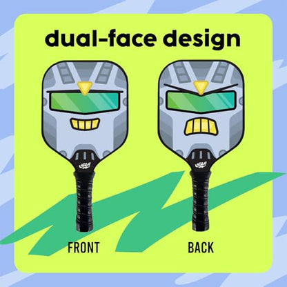Kids Pickleball Paddle Set of 2 - Includes 2 Pickleball Paddles with 2 Balls, Lightweight, Fiberglass, Better Control, Beginner Racket, Perfect Pickleball Gift for Children Ages 4-12, Yoza