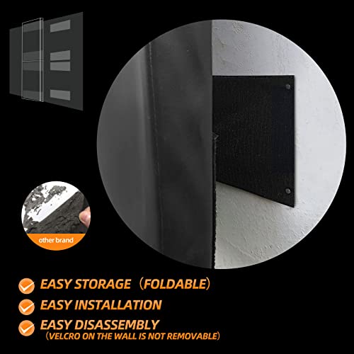 6FT HighGym Wall Paddings Basketball Court Wall Protection Pad - 2”Thick Foam Wall Mat Durable Protector for Wall-Mounted Basketball Hoops Garage Taekwondo(72" L x 20" W) - color: BLACK, style: 5 PACK