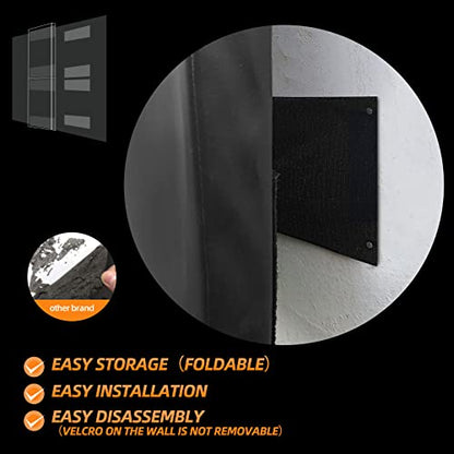 6FT HighGym Wall Paddings Basketball Court Wall Protection Pad - 2”Thick Foam Wall Mat Durable Protector for Wall-Mounted Basketball Hoops Garage Taekwondo(72" L x 20" W) - color: BLACK, style: 5 PACK