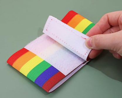 ONLYKXY Captain Armbands 9x30CM/3.54x11.81inch Adjustable Leader Armband for Soccer Basketball Volleyball School Team Competition Coach Players Wrist Arm Bands - color: Rainbow Color