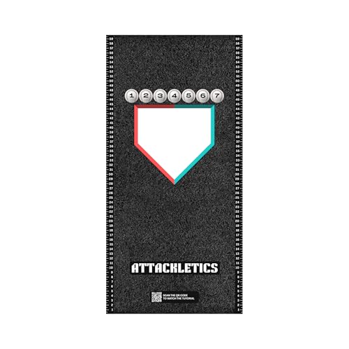 Attack Mat - Premium Batting Mat for Baseball & Softball Practice, Baseball Hitting Mat with Optimal Contact Point, Tee, and Foot Placement Placement Guide. Ideal for Hitting Instructors. - style: Attack Mat Black