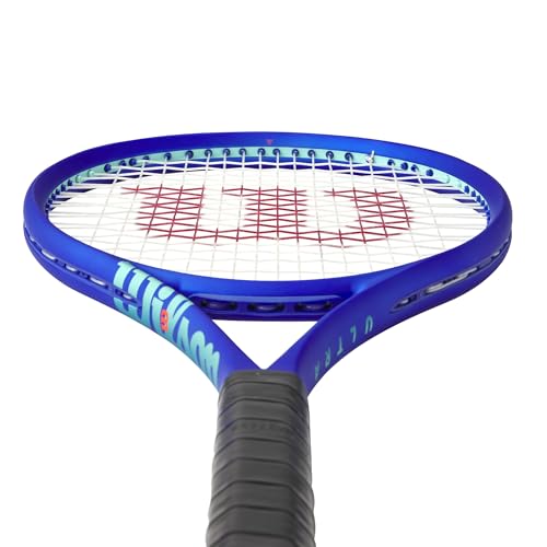 Wilson Ultra 100UL V5 Adult Performance Tennis Rackets - Strung with Sensation 16 Natural at Mid Range Tension - size: Grip Size 3: 4 3/8"