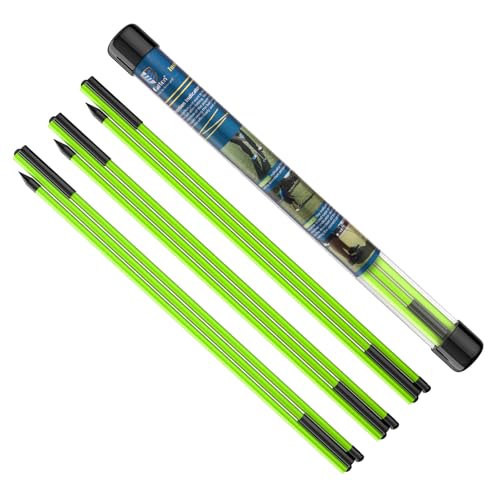 MoKo Golf Alignment Stick, 2 Set Golf Alignment Rods, 48" Collapsible Alignment Stick Golf Training Aid for Aiming, Putting, Posture Corrector, Golf Practice Sticks with Clear Tube Case - color: Green, size: 3 Pack
