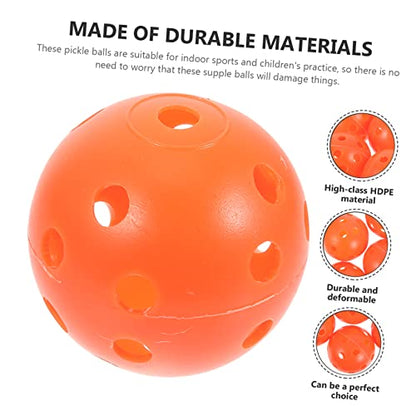 VICASKY 50pcs Indoor Outdoor Pickleball Practice Balls Garden Balls Wear-Resistant Hdpe Material