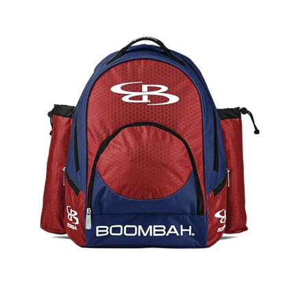Boombah Tyro Baseball/Softball Bat Backpack - 20" x 15" x 10" - Holds 2 Bats up to Barrel Size of 2-5/8" - color: Royal Blue/Red_C23