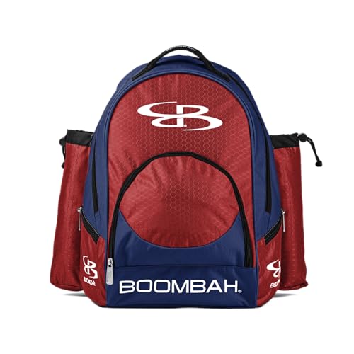 Boombah Tyro Baseball/Softball Bat Backpack - 20" x 15" x 10" - Holds 2 Bats up to Barrel Size of 2-5/8" - color: Royal Blue/Red_C23
