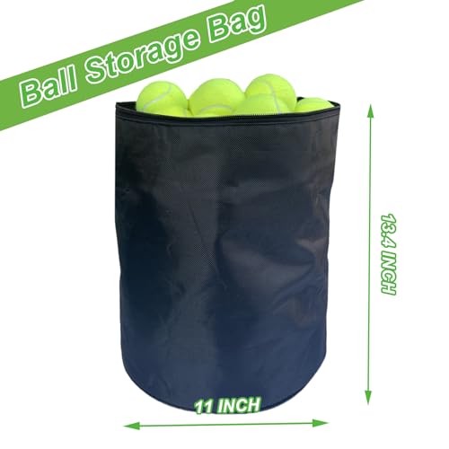 Portable Tennis Ball Storage Bag, Big Pickleball Basket with Shoulder Strap for Carrying, High Capacity Storage for Baseball, Golf, Table Tennis,Hockey Puck and Other Training Balls