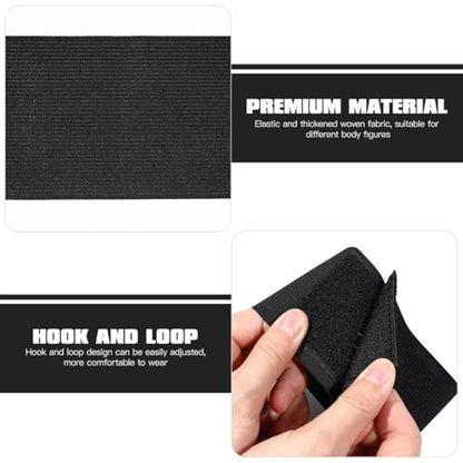 Gadpiparty Captain Arm Bands for Soccer, Captain Bands Soccer, Adjustable Black Polyester Football with Anti-Slip Texture for Team Sports