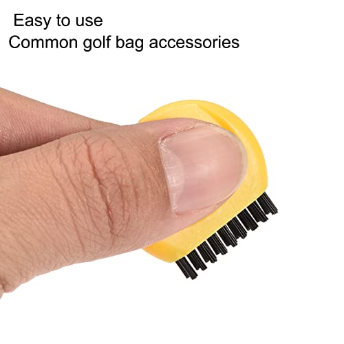 MECCANIXITY Mini Golf Club Brush Pocket Dust Groove Cleaner - color: Yellow