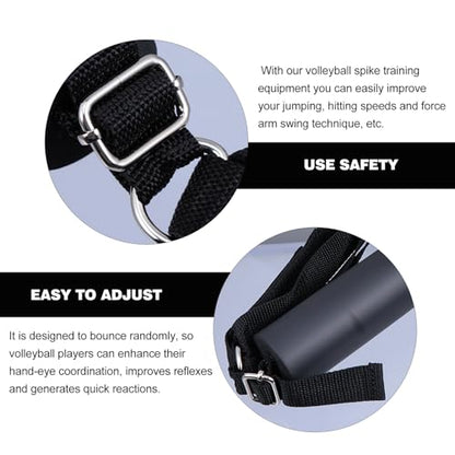 FAVOMOTO Adjustable Volleyball Spike Trainer Strap for Home Training Hitting Jumping and Arm Swing Technique Compatible with Basketball Poles Ceilings Playsets Practice Equipment for