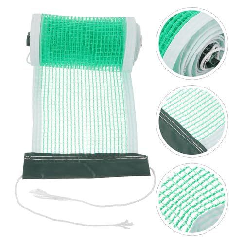 Portable Foldable Table Tennis Net with Reinforced Green Polyethylene Mesh for Indoor and Outdoor Use Clean Pong Net Suitable for Any Table Sports Netting for Backyard and Travel