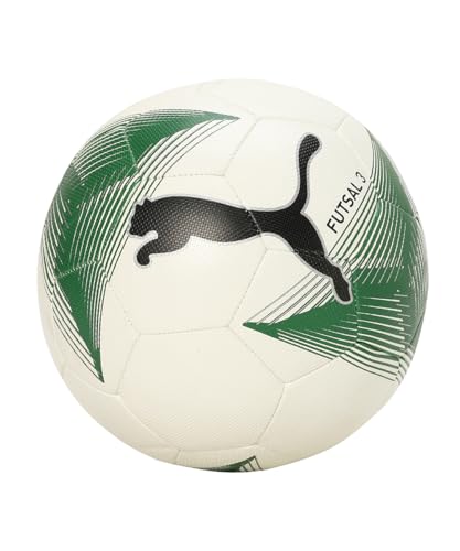 PUMA Unisex-Adult Futsal 3 MS IND, White-Dark Green, 4 (8431801)