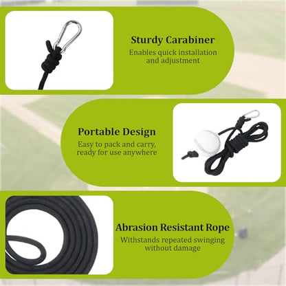 Baseball & Softball Batting Training Equipment, Rope Baseball Swing Practice Equipment, Softball Hitting Training Aids, Solo/Team Batting Practice Trainer Effortlessly Enhance Hitting Accuracy