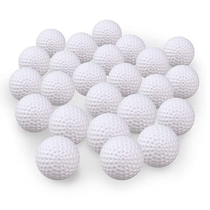 KOFULL Golf Practice Balls, Fake Hollow Plastic Golf Balls for Indoor Training, Suitable for Golf Party Decorations, Light Weight - Pack of 50 pcs (White)