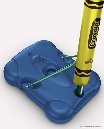 Spalding X Crayola 32" Molded Eco-Composite Telescoping Portable Basketball Hoop with Mini Court Marking Kit