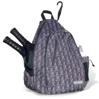Pickleball Bag for Men & Women Pickleball Backpack - Adjustable Sling Bag/Crossbody with Fence Hook - style: Cactus