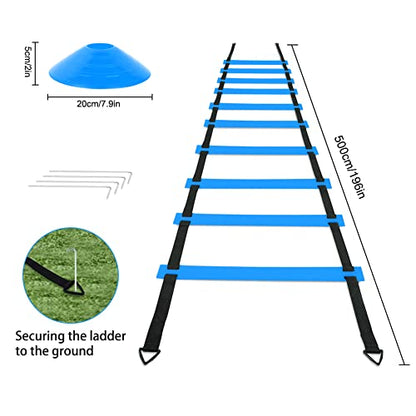 Agility Training Equipment Set, Soccer Training Equipment for Kids,Football Training Equipment,Agility Ladder Speed Training Equipment