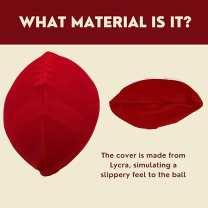 Slippery Football Cover | Football Training Equipment To Improve Grip & Prevent Fumbles | Quarterback Receiver and Running Back Training Accessories | Fits Standard Size 9 | Train for Rainy Game Days
