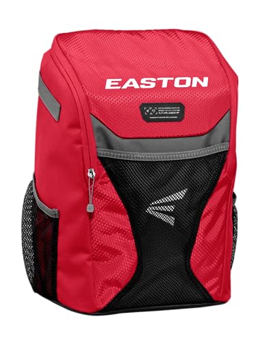 Easton | FUTURE LEGEND Backpack Equipment Bag | Baseball/Softball | T-Ball/Rec/Travel | Multiple Styles - color: Red