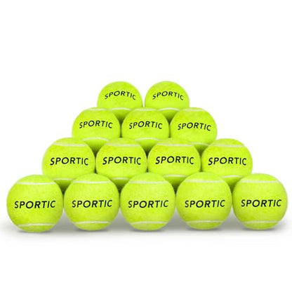 SPORTIC Tennis Balls, Duty Felt Pressurized Tennis Ball with Mesh Bag for 12PC or 36PC -High Bounce Training Exercise Tennis Balls for Beginners & Pet Dog Playing Balls, 3/4/12/36 PCS - style: 36pcs