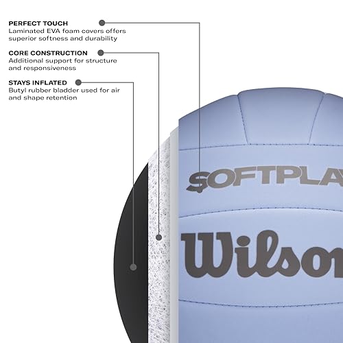 WILSON Soft Play Volleyballs - Official Size - color: Purple