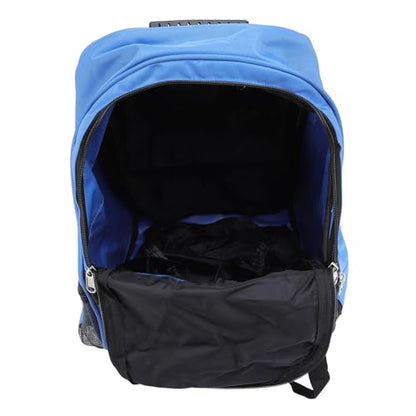 Zunate Large Capacity Sports Backpack, Oxford Cloth Tool Bag with Mesh Pockets for Basketball and Football, Insulated Side Pockets, Red - color: Blue