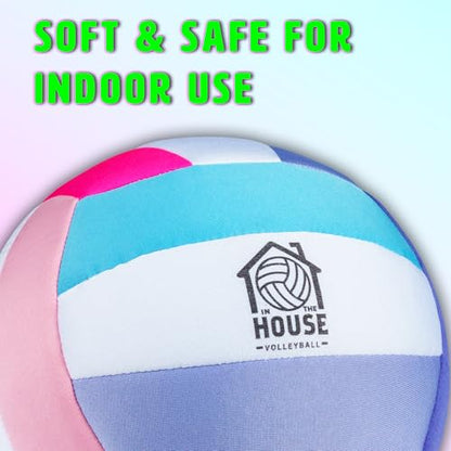 in The House Soft Indoor Volleyball for Boys & Girls (Ages 3+) – Realistic Feel - Training Ball for Indoor Play - Bring Vball Practice Home - Great Gift for Any Volleyball Player