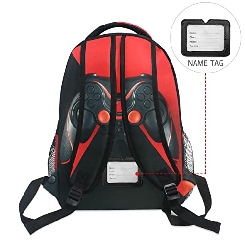 Video Game Black Red Backpack School Book Bag Lightweight Laptop Backpack for Boys Girls Kids - color: Video Game