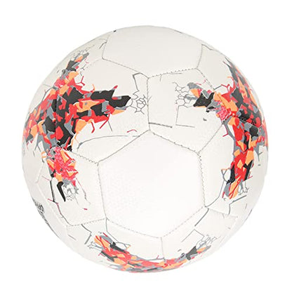 Soccer Balls Size 5 Explosion Proof Training Football Double Layer Kick with Concealed Air Nozzle and PU Cover for Lawn Sand Beach Game Training