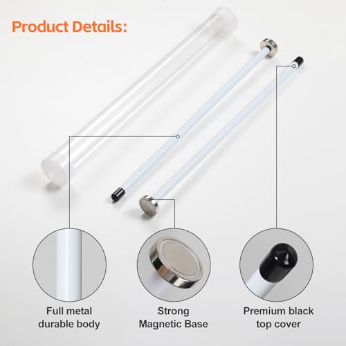 Golf Alignment Rods Magnetic, Golf Training Aid, Golf Swing Trainer Magnetic Alignment Rods Swing Training Aid Accessories for Visualize Calibrate Golf Shots - size: 2 Pack