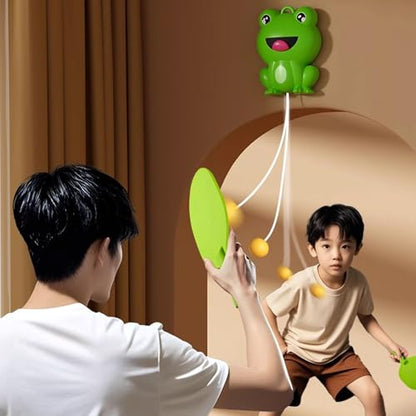 Hanging Table Tennis Trainer Portable Set, 1 Pcs Trainer 6 Balls & 2 Pcs Trainer 12 Balls Door Pong Game for Kids with Racket and Balls, Adjustable Hanging Table Tennis Trainer - color: 5 Balls & 1 Trainer