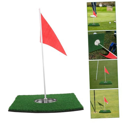 LIOOBO Thickened Putting Cup Hole Golf Training Aid Cups Flags Portable Golf Ball Training Aid for Indoor Practice