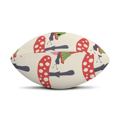 SYtrade Recreational Football Game Footballs PU Composite Leather Footballs for Training Indoor Outdoor - color: Mushroom Snail Khaki