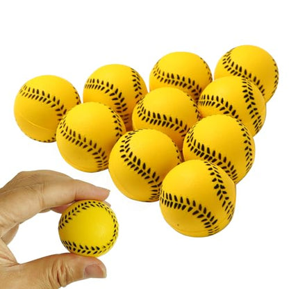 20 Pack Mini Foam Baseballs 1.6-Inch Pitching Machine Baseball - Perfect for Hitting Practice and Pitching Improve Your Batting Accuracy Training Black Stitching