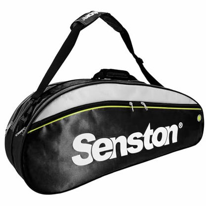 Senston Tennis/Badminton Racket Bag,Single Shoulder Racket Bag Racquet Bag,Waterproof And Dustproof. - color: Black