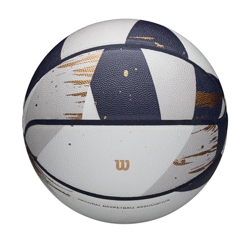 WILSON NBA Champagne Series Basketballs - color: White/Blue/Gold