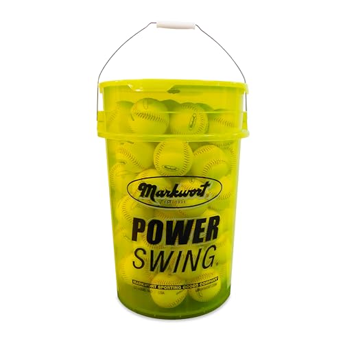 Markwort Power Swing Bucket with 5 dozen S92 Practice Baseballs