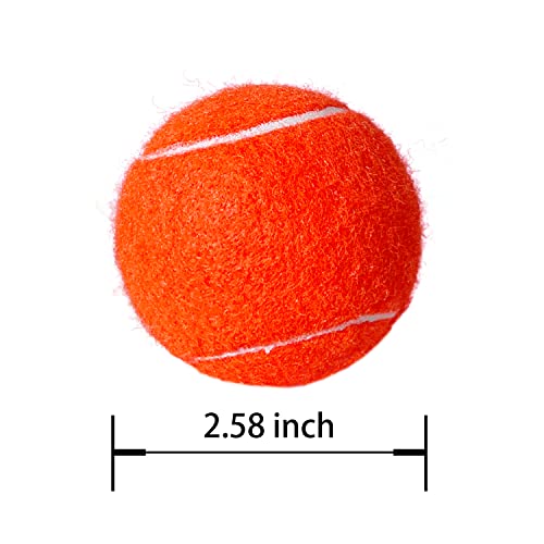 Tennis Balls, 4 Pack Advanced Training & Practice Tennis Balls for Beginners, High Visibility Pet Dog Playing Balls - color: Orange