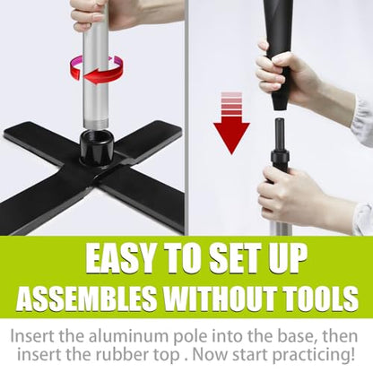 TARUMG Portable Batting Tee for Baseball/Softball, Height Adjustment from 25-47 inches, Heavy Duty Baseball Tee with Detachable Rubber Top, Easy Assembly Hitting Tee for Kids/Youth/Adults - style: Basic&Silver 25“-37”