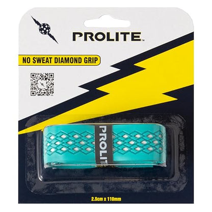 No-Sweat Diamond Grip for Pickleball Paddles, Tennis, Racquetball - color: Teal w/ White Underlay, size: 2-Pack