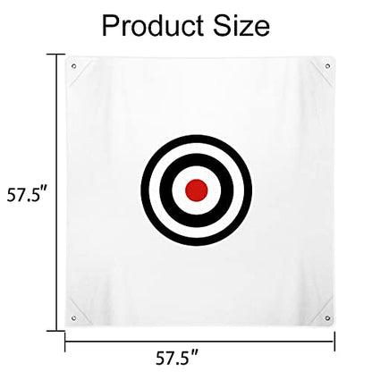 58" x 58" Golf Target Cloth - Hitting Practice Target for Indoor/Outdoor Training - style: White